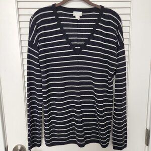 Caslon V-neck Linen Sweater - size Small